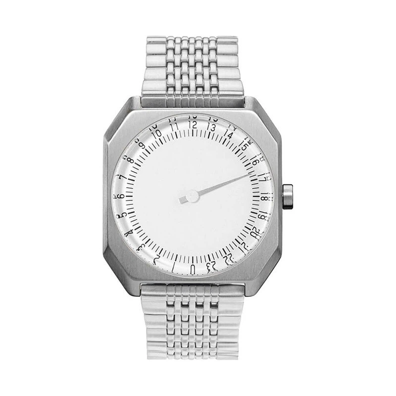 Stainless Steel Octagonal Single Needle Men's Quartz Watch