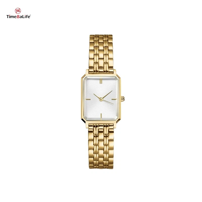 Champagne Stainless Steel Square Women Quartz Watches