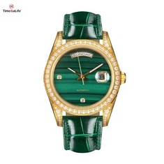 Gwylio Awtomatig Malachite Custom