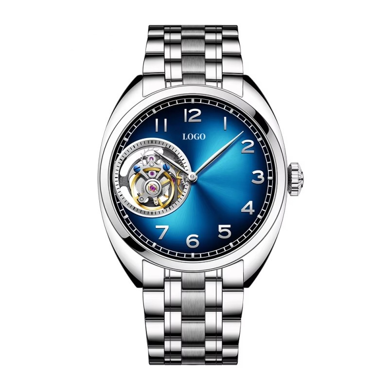 Tourbillon gwylio oem dur gwrthstaen arfer